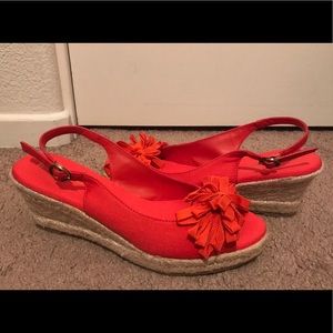 Coral Summer Wedges (8)